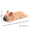 French Bulldog figurine in cream and black, dimensions 5.30cm by 1.80cm, resin craft model - Fawn Sleeping French Bulldog