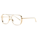 Monture de lunettes aviateur en métal doré classique avec vis et double pont stylé - Or (Monture Or C2)