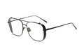 Lunettes de soleil aviateur en métal noir avec de grands verres clairs pour femmes - Noir (Monture Noire C3)