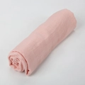 Solid light pink linen-feel travel scarf roll, lightweight summer sun protection wrap - 53# Nude Pink