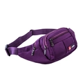 Deep purple multi-functional waist bag made of water-resistant oxford fabric for outdoor use - 17" / Purple