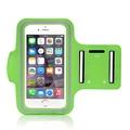 Neon green sports running armband with TPU touch screen and adjustable double strap - Fits Under 5 Inches / Green