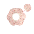 Floral cotton baby bib with six-petal shape and adjustable snap fasteners for newborns - Pure Cotton Double-breasted Button - Lotus Emerging From Water