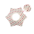 360-degree rotating star-shaped cotton baby bib with vintage car cartoon print - Pure Cotton Double-breasted - Beige Bus