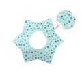 Mint green star pattern cotton baby bib with adjustable snaps and star shape design - Pure Cotton Double-breasted - Lake Green With Colorful Stars