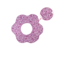 Floral purple petal-shaped baby bib with adjustable snaps made of soft cotton gauze - Pure Cotton Double-breasted Button - Thousands Of Purple Flowers