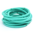 Tiffany blue 3mm high elasticity hair ties with soft knitted fabric for girls - Mint Green