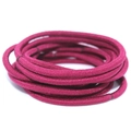 Deep rose red 3mm high elastic hair ties with fine braided fiber texture - Burgundy