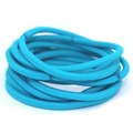 3mm high elasticity blue kids hair bands with soft woven texture in candy color style - Lake Blue