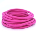 Set of high-elasticity dark pink 3mm hair ties in soft seamless candy color style - Magenta