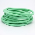 Seamless 3mm high elasticity hair ties in soft mint green color for children - Grass Green