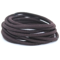 Set of 10 dark brown 3mm high elasticity seamless hair ties with matte knit texture - Dark Coffee