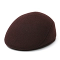 Coppola in feltro di lana marrone scuro con paraorecchie da uomo per l'inverno - Marrone / 57cm