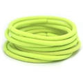 Fluorescent yellow-green 3mm high elasticity hair ties with seamless fabric texture - Neon Yellow