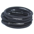 Elastici per capelli neri da 3mm ad alta elasticità per bambini in nylon senza cuciture - Nero
