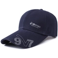 Casquette de sport bleu foncé avec logo 9VI imprimé et design graphique classique - Réglable / Bleu Marine