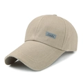 Herren-Baseballkappe aus Canvas in Beige mit SPORT-Patch für Outdoor-Aktivitäten - Verstellbar / Beige