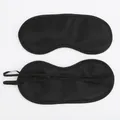 Polyester blackout sleep mask in black with dual elastic straps for travel - Classic Black