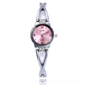 Orologio a bracciale da donna al quarzo con quadrante rosa e cinturino in metallo argento - Argento / Quadrante Rosa