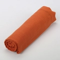 Rolled orange cotton-linen blend scarf for women, lightweight summer sun shawl accessory - 42# Brick Red