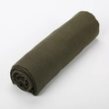 Solid deep green cotton linen scarf for women, lightweight sun protection wrap shawl - 40# Army Green