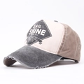 Gorra de béisbol vintage lavada en gris y café con detalles desgastados en la visera - Ajustable / Gris