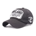 Berretto da baseball classico in cotone nero con patch Oakland e ricamo Marina - Regolabile / Nero