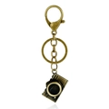 Retro bronze camera keychain with lobster clasp made of high quality metal alloy - Camera
