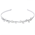 Elegante cerchietto in argento con strass luccicanti per matrimoni e feste - Strass Argento(C7329)