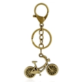 Vintage bronze bicycle keychain with lobster clasp and metal alloy ring accessory - Bicycle