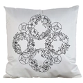 DIY Secret Garden coloring pillowcase with floral mandala pattern for creative gifts - Satin / Blooming Flowers (AM03)