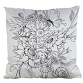 DIY doodle pillowcase with kids in secret garden pattern for coloring - Satin / Children's Garden (AM10)