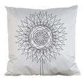 DIY coloring pillowcase with sunflower mandala pattern for creative home decor - Satin / Mandala Sun (AM20)