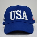 Classic dark blue USA baseball cap featuring 45 embroidery and American flag patch - Blue-USA 45