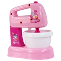 Pink toy kitchen mixer for kids with white mixing bowl and cute floral patterns - Blender Toy