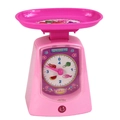 Pink simulation kitchen scale toy for kids with balance tray and realistic dial - Electronic Scale Toy