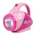 Pink toy flashlight for kids with heart pattern and ergonomic handle for easy grip - Flashlight Toy