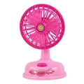 Pink miniature toy electric fan with three-speed buttons for kids' pretend play - Small Fan Toy
