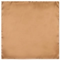 Elegant bronze gold silk satin square scarf with a smooth finish and stitched edges - Khaki