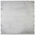 Silver-grey square satin scarf with silk finish and lightweight texture on white base - Gray