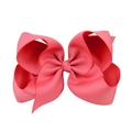 6 inch watermelon red grosgrain ribbon hair bow clip for girls and children - 7.5cm (3 inches) / Watermelon Red