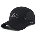 Casquette de baseball noire à séchage rapide avec bord pliable et filet respirant - Réglable / Noir