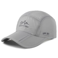 Berretto outdoor grigio chiaro ad asciugatura rapida con protezione UPF 50+ e visiera pieghevole - Regolabile / Grigio chiaro