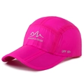 Rose pink quick-dry outdoor cap with UPF 50+ sun protection and foldable brim design - Adjustable / Rose Red