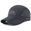Casquette outdoor gris foncé à séchage rapide avec protection UPF 50+ et maille - Réglable / gris foncé