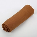 Solid brown faux linen long scarf and wrap shawl for women with textured fabric weave - 39# Earthy Yellow