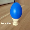 Solid wood Easter egg toy in dark blue finish without the display stand - Single Egg (Holder Not Included) / Dark Blue
