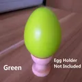 Œuf de Pâques en bois massif vert brillant pour peinture DIY et jeux d'enfants - Œuf Unique (Support Non Inclus) / Vert