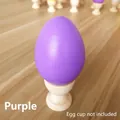 Œuf de Pâques en bois massif violet avec texture lisse pour peinture créative - Œuf Unique (Support Non Inclus) / Violet