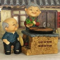 Statuine di coppia di anziani in resina con base a stufa per decorazione regalo - 935-3 Cucinare